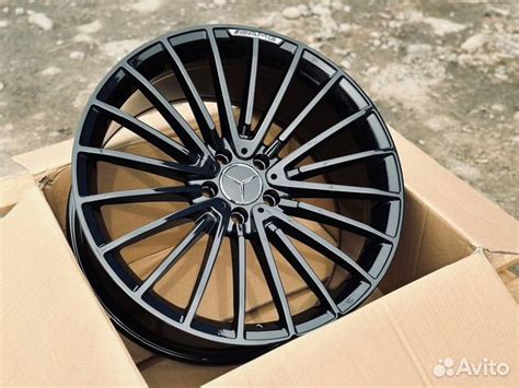 Диски R18 AMG 5-112 черный глянец одноширокие купить в Москве | Авито