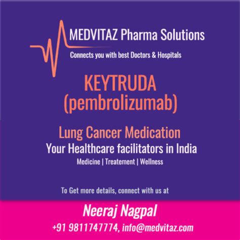 Keytruda Pembrolizumab India Price Cost Pharma Network Delhi