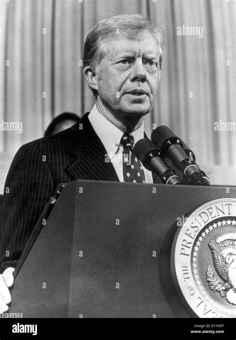 The 39th President Of The United States JIMMY CARTER Gives A Speech