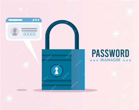 Premium Vector Password Manager Theme With Padlock And Template