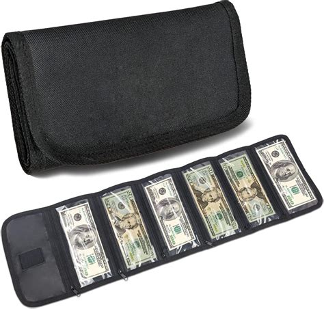 Amazon Money Wallet Organizer For Cash With 6 Zippered Pocket