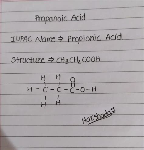 Propionic Acid Structure