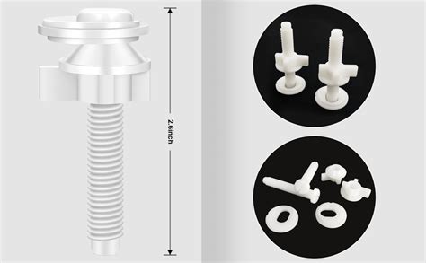 Toilet Seat Screws Universal Replacement Plastic Toilet Seat Hinge Bolt