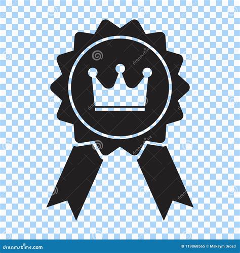 Award With Crown And Ribbon Icon Best Choice Symbol Vector