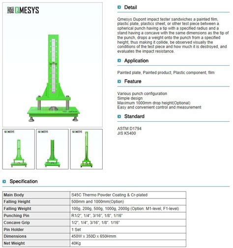 Dupont Impact Tester