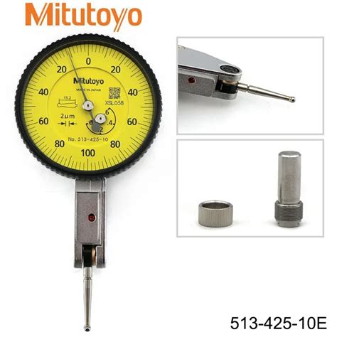 Original Mitutoyo Dial Test Indicators 513 425 10E 0 2mm 0 002mm 513