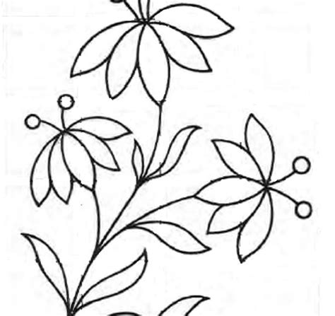 Single Flower Printable Flower Embroidery Patterns