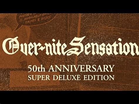 Over Nite Sensation Th Anniversary Super Deluxe Edition Preview Youtube