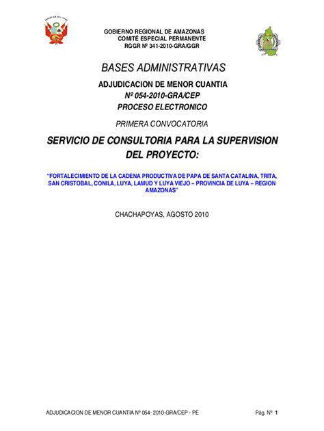 Completable En L Nea Bases Estndar De Adjudicacin De Menor Cuanta Para