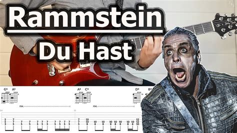 Rammstein - Du Hast | Guitar Tabs Tutorial Acordes - Chordify