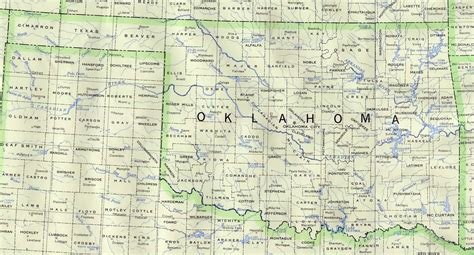 Administrative map of Oklahoma state | Oklahoma state | USA | Maps of ...