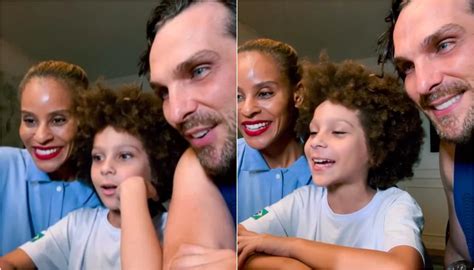 Aline Wirley e Igor Rickli mostram possíveis irmãos adotivos ao filho