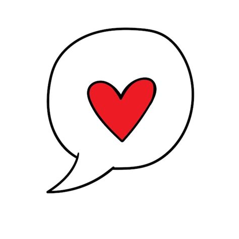 Premium Vector Speech Bubble With Heart Inside