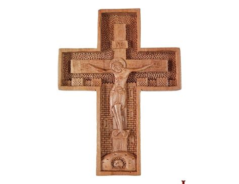 Wood Carved Byzantine Cross Monastiriaka