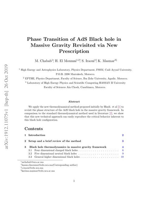 PDF Phase Transition Of AdS Black Hole In Massive Gravity Revisited