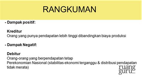 Dampak Positif Dan Negatif Inflasi Terhadap Negara Ekonomi Kelas