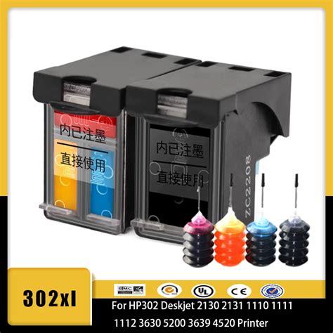 Vilaxh 302XL For HP 302 Remanufactured HP302 XL Refilled Ink Cartridge