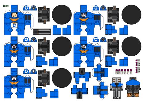 Warhammer 40k Space Marine Papercraft 1 Printable Papercrafts