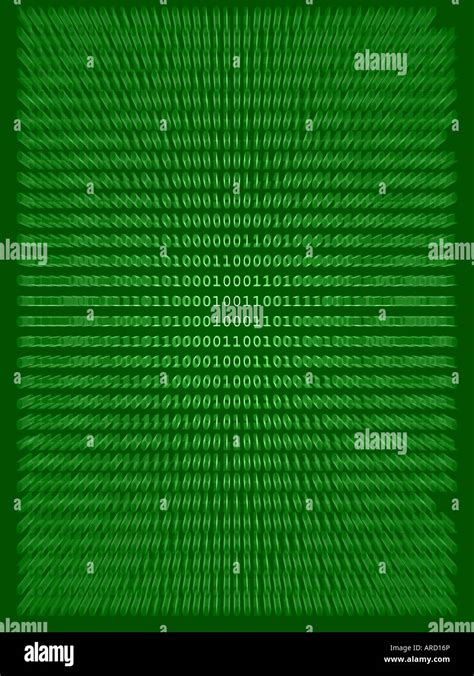 Computer Machine Code On A Green Computer Screen Stock Photo Alamy