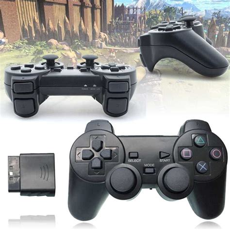 New Wireless 24ghz Fast Shock Vibration Game Controller Black For Sony