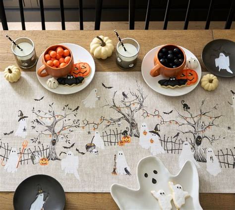 Scary Squad Organic Cotton Table Runner Pottery Barn