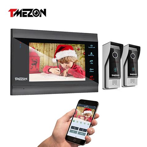 Tmezon visiophone Intelligent Sans Fil wi fi Sonnette Vidéo Ip