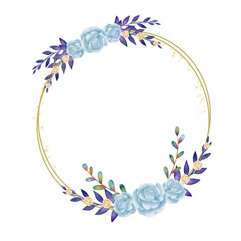 Floral Wedding Frame Blue Flower Flower Wedding Wedding Decoration