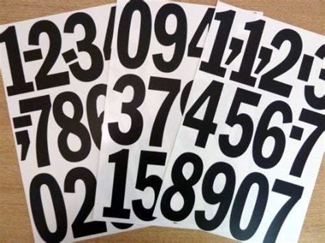 Pack Of X Mm Black Vinyl Sticky Letters Numbers Self