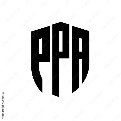 PPA letter logo design. PPA modern letter logo with black background ...