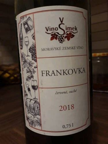 Vino Simek Frankovka Vivino Us