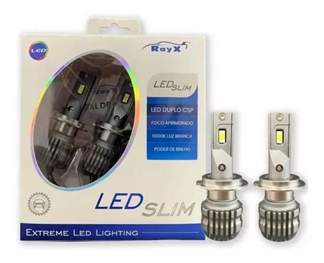 Kit Ultra Led Slim Duplo Csp Ray X 6000k Parcelamento Sem Juros