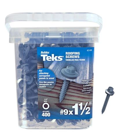 Teks X In Hex Head Roofing Screws Pack The Home