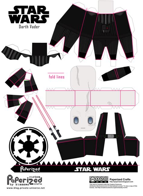 Papercraft Paperized Star Wars Darth Vader Papertoy Private