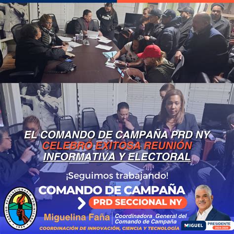 El Comando de Campaña PRD New York celebró exitosa reunión informativa