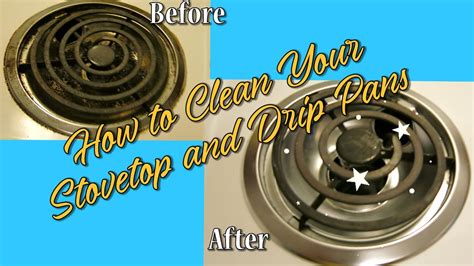 How To Clean Your Stovetop And Drip Pans Youtube