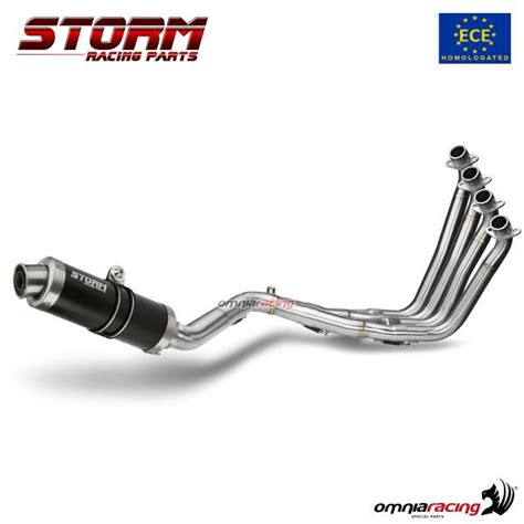 Full System Homologated Storm Gp Black Steel Exhaust For Honda