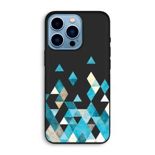 IPhone 13 Pro Hoesje Gekleurde Driehoekjes Blauw Biologisch