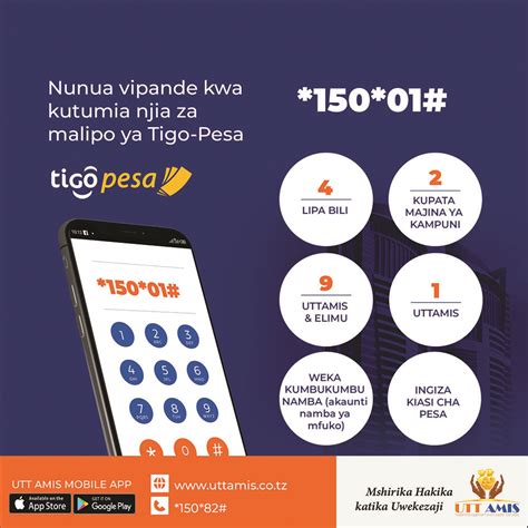 Invest With Us Through Mobile Operators Tigo Pesa UTT Asset