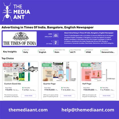 Times Of India Newspaper Advertisement Rates Toi Ads