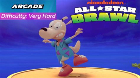 Nickelodeon All Star Brawl Arcade Mode Gameplay With Rocko Very Hard