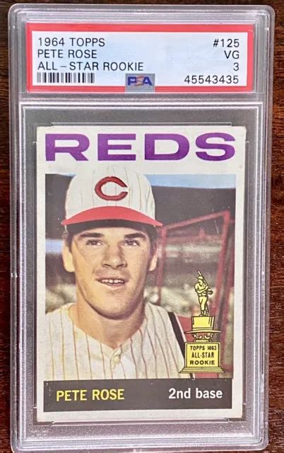 Topps Baseball Pete Rose Reds Cincinnati Psa Vg Centr