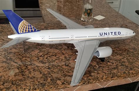 United Airlines Boeing 777 200 Continental Livery Scratchbuild 172