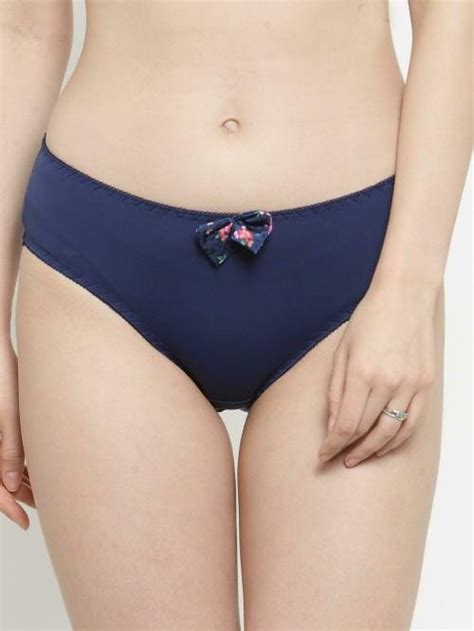 Buy PrettyCat Blue Polyester Blend Pack Of 1 Bikini Panty Online At