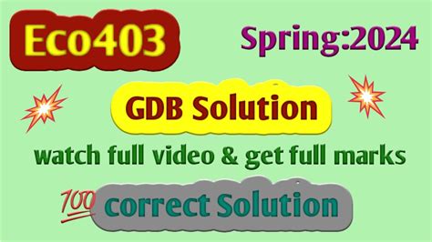 Eco Gdb Solution Spring Correct Gdb Solution Eco