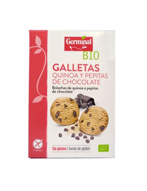 Galletas Quinoa Cacao Gotas Choco GERMINAL 250 Gr BIO