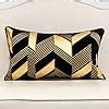 Amazon Alerfa X Inches Black Geometric Gold Leather Striped