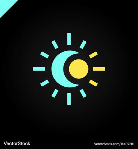 Sun and moon logo abstract Royalty Free Vector Image