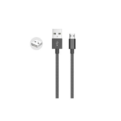 Whizzy Reversible Micro Usb Charge And Data Sync Cable Black Geewiz