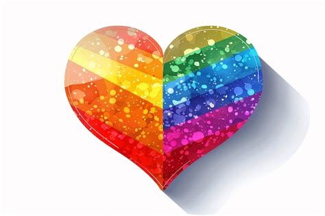 Premium Photo Icon Of Lgbtq Heart With White Background Rainbow Heart