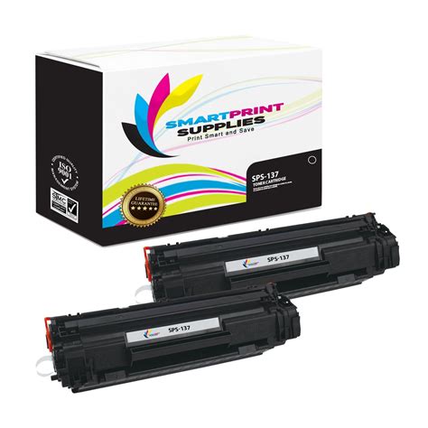 2 Pack Canon 137 Replacement Black Toner Cartridge by Smart Print Supp ...